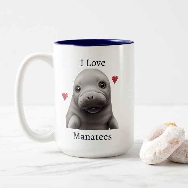 I Kärlek Manatees Mugg (Med munk)