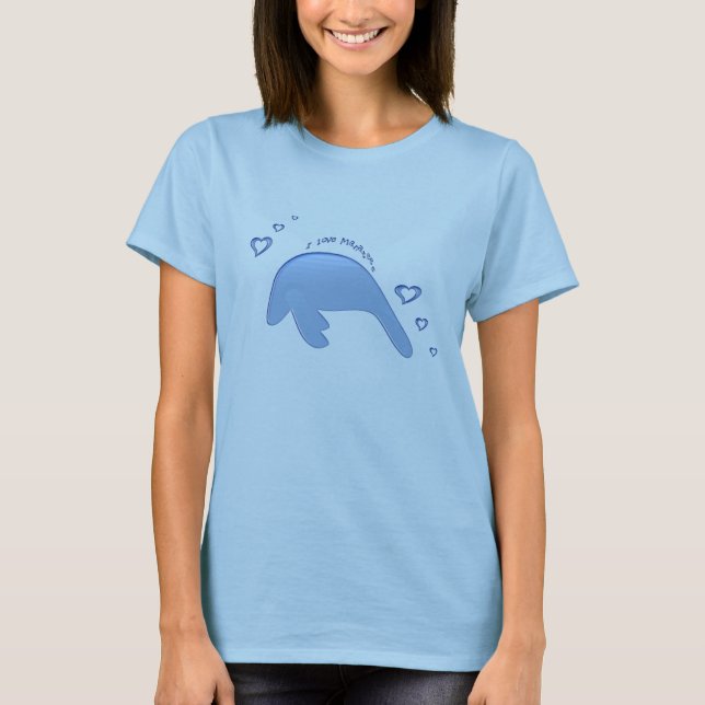 I Kärlek Manatees Shirt Tröja (Framsida)