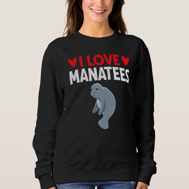I Kärlek Manatees T Shirt (Framsida)