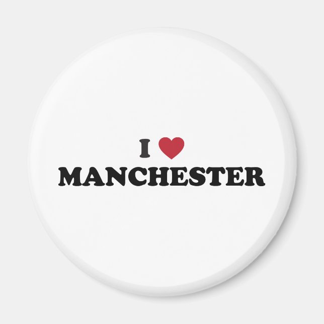 I Kärlek Manchester New Hampshire Magnet (Framsidan)