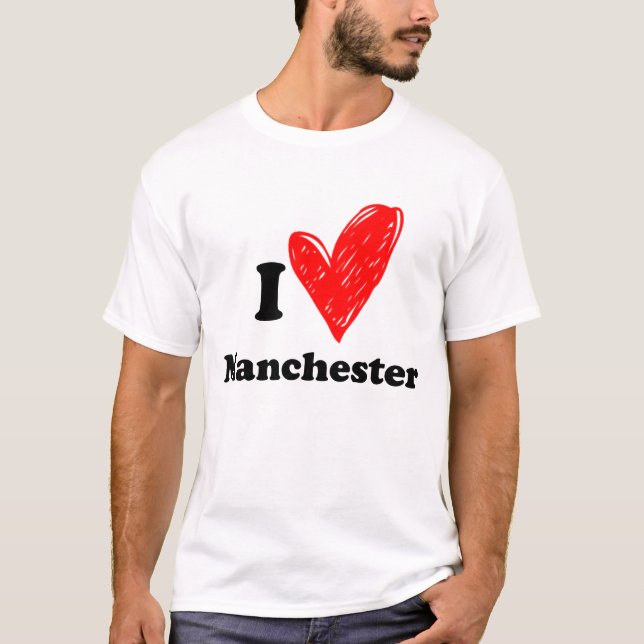 I kärlek Manchester T Shirt (Framsida)