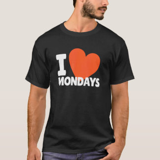 I Kärlek måndagar, hjärtklappning måndag T Shirt