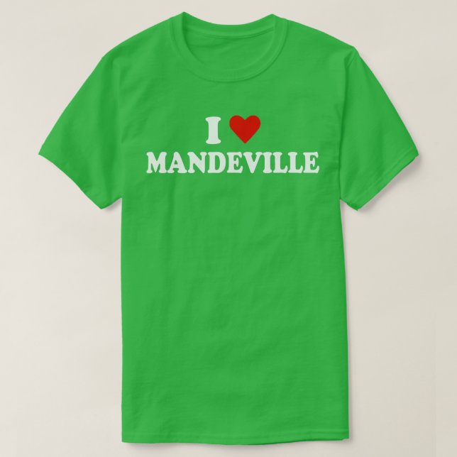 I Kärlek Mandeville Louisiana T Shirt (Design framsida)