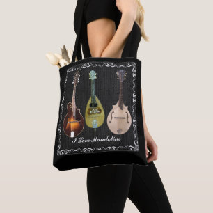 I KÄRLEK MANDOLINS TOTE BAG TYGKASSE