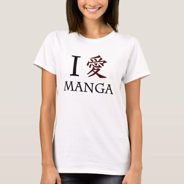 I Kärlek Manga T Shirt (Framsida)