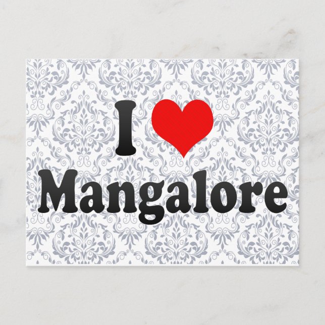 I Kärlek Mangalore, Indien Vykort (Framsida)