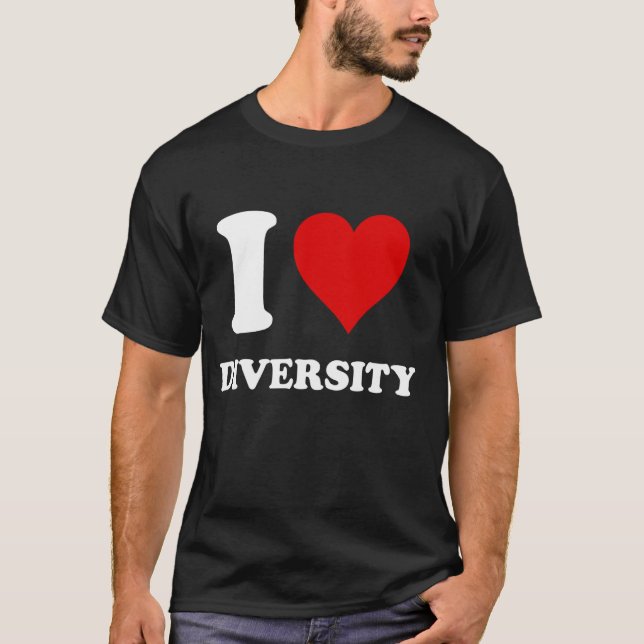 I Kärlek-mångfalden T Shirt (Framsida)