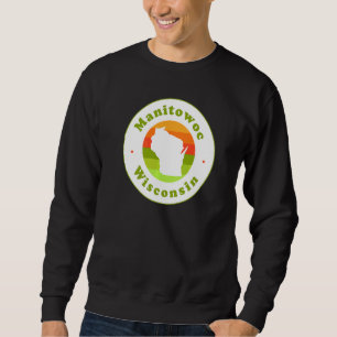 I Kärlek Manitowoc Wisconsin Wi Vacation Souvenir Lång Ärmad Tröja
