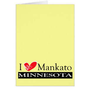 I Kärlek Mankato Minnesota Hälsningskort