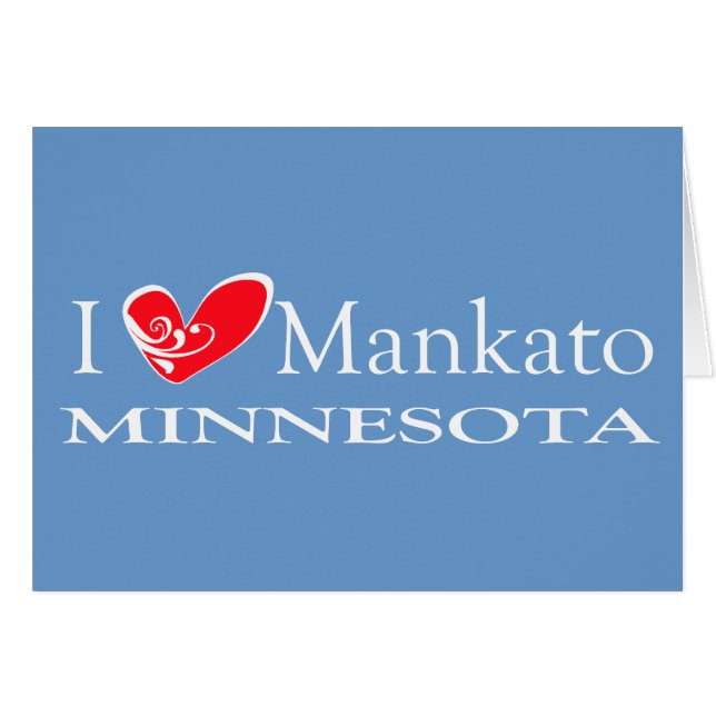 I Kärlek Mankato Minnesota Hälsningskort (Framsidan Horizontal)