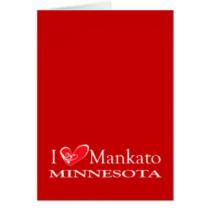 I Kärlek Mankato Minnesota Hälsningskort