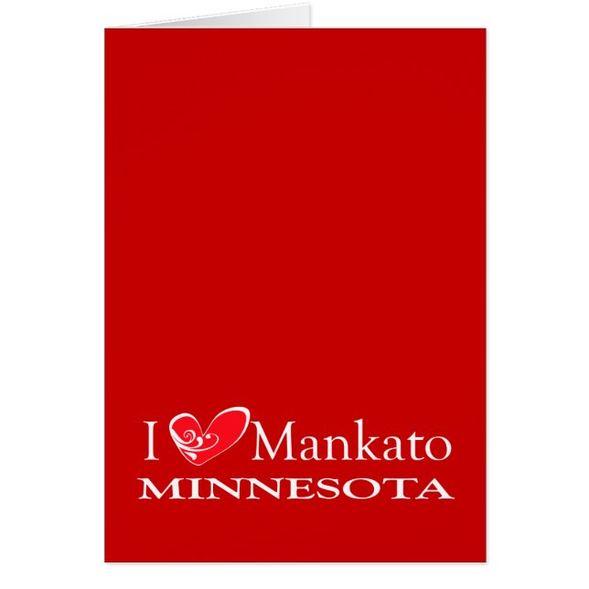 I Kärlek Mankato Minnesota Hälsningskort (Framsidan)