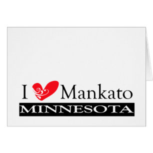 I Kärlek Mankato Minnesota Hälsningskort