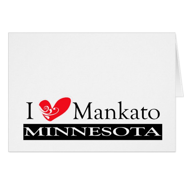 I Kärlek Mankato Minnesota Hälsningskort (Framsidan Horizontal)