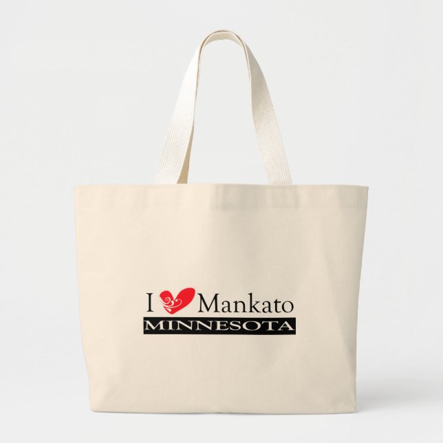 I Kärlek Mankato Minnesota Jumbo Tygkasse (Framsidan)