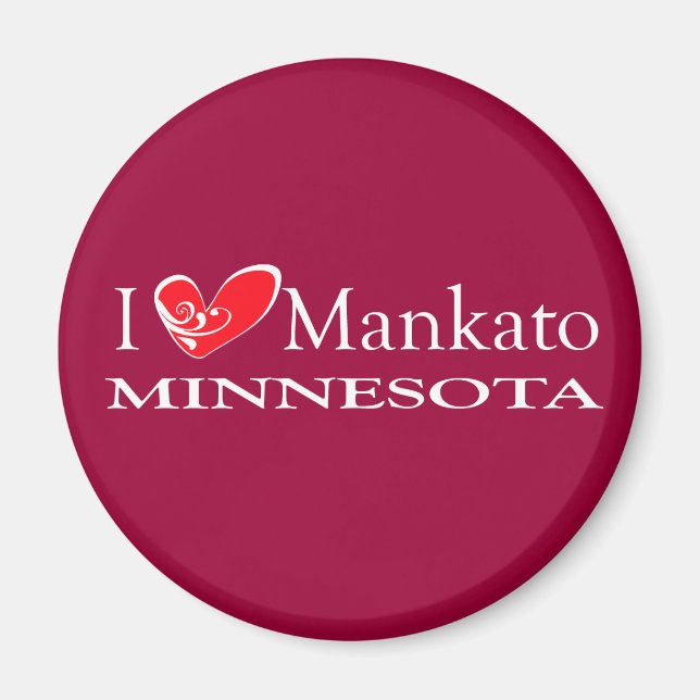 I Kärlek Mankato Minnesota Magnet (Framsidan)