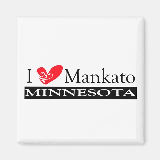 I Kärlek Mankato Minnesota Magnet (Framsidan)