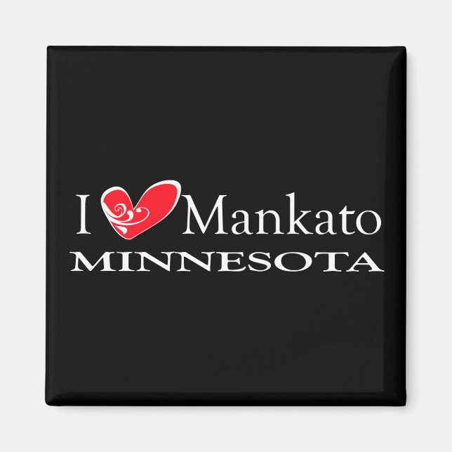 I Kärlek Mankato Minnesota Magnet (Framsidan)