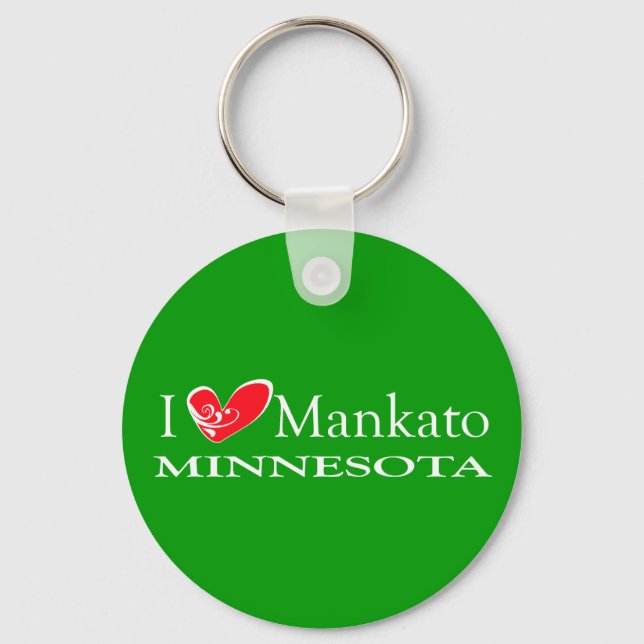 I Kärlek Mankato Minnesota Nyckelring (Framsida)