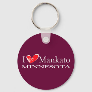 I Kärlek Mankato Minnesota Nyckelring