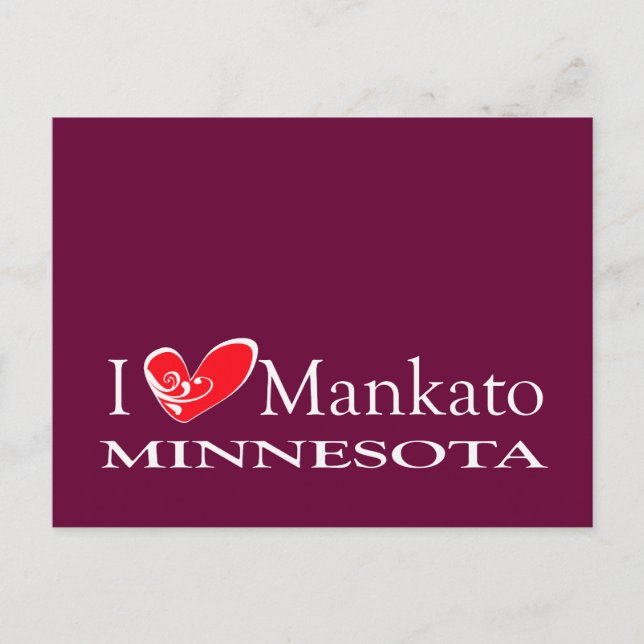 I Kärlek Mankato Minnesota Vykort (Framsida)