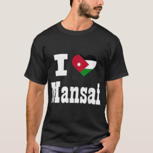 I kärlek Mansaf foodie Jordan flagga T Shirt