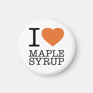I KÄRLEK MAPLE SYRUP MAGNET