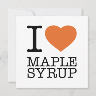 I KÄRLEK MAPLE SYRUP TACK KORT