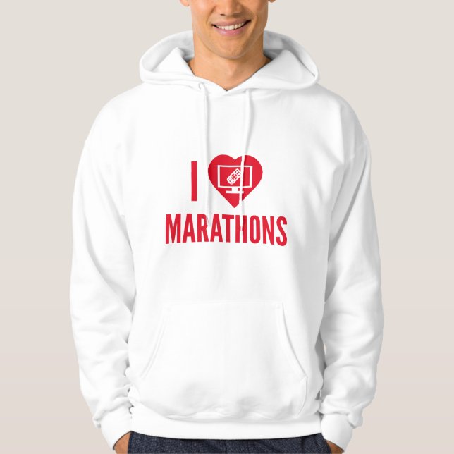 I Kärlek Marathons Hoodie (Framsida)