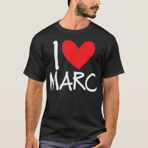 I Kärlek Marc Namn Personlig Manar Guy BFF Friend T Shirt