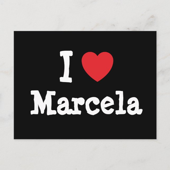 I kärlek Marcela eart T-Shirt Vykort (Framsida)