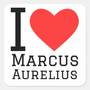 I kärlek Marcus Aurelius Fyrkantigt Klistermärke
