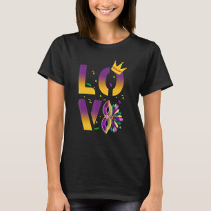 I Kärlek Mardi Gras Mardi Gras Fleur De Lis Manar T Shirt