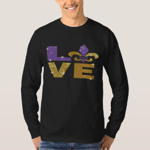 I Kärlek Mardi Gras Mardi Gras för flickor T Shirt