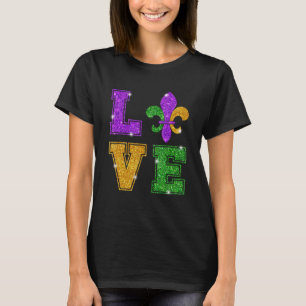 I Kärlek Mardi Gras Shirt Mardi Gras Gift för ma T