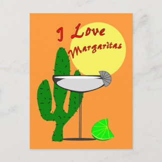 I kärlek margaritas—Margarita Älskare T-Shirts Vykort