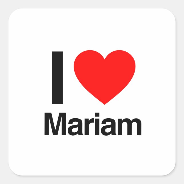 i kärlek mariam fyrkantigt klistermärke (Framsida)