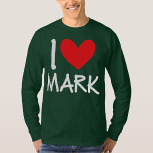 I Kärlek Mark Namn Personlig Manar Guy BFF Friend T Shirt