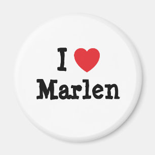 I kärlek Marlen hjärta T-Shirt Magnet