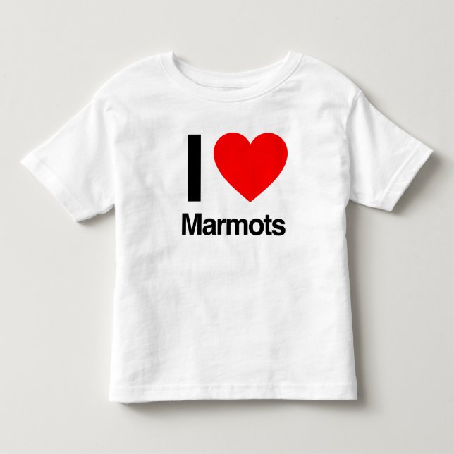 i kärlek marmots tee shirt (Framsida)