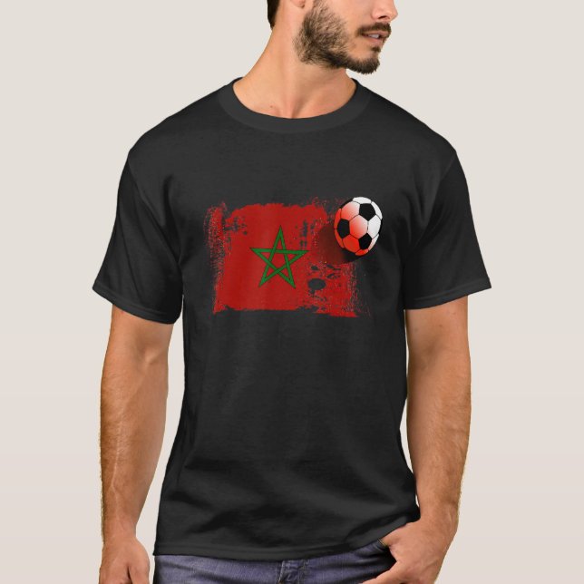 I Kärlek Marocko Proud Marocko Flagga T Shirt (Framsida)