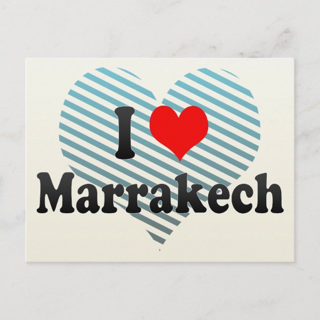 I Kärlek Marrakech, Marocko Vykort (Framsida)