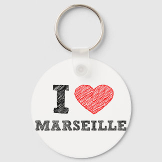 I-kärlek-Marseille Nyckelring