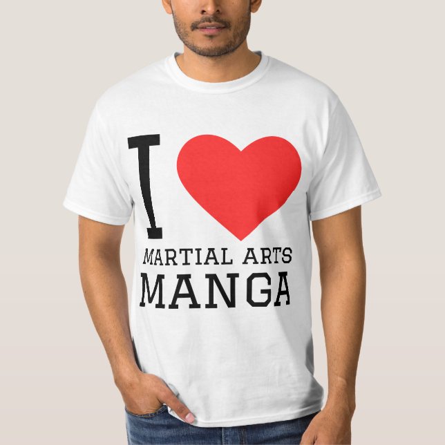 I kärlek martialkonst manga t shirt (Framsida)