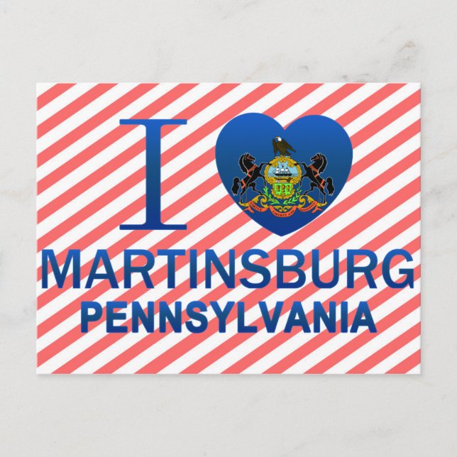 I Kärlek Martinsburg, PA Vykort (Framsida)