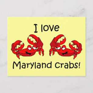 I kärlek maryland krabba! vykort