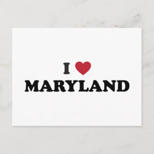 I Kärlek Maryland Vykort