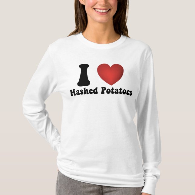 I Kärlek Mashpotatis Thanksgiving Dinner Gift T Shirt (Framsida)