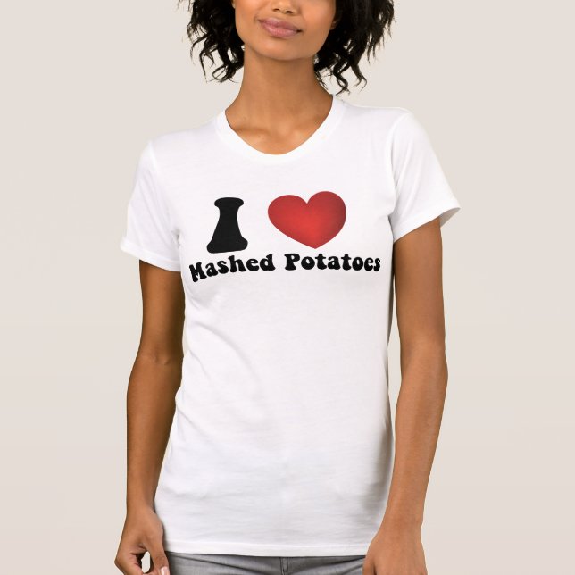 I Kärlek Mashpotatis Thanksgiving Dinner Gift T Shirt (Framsida)