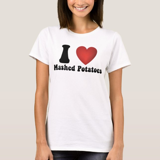 I Kärlek Mashpotatis Thanksgiving Dinner Gift T Shirt (Framsida)